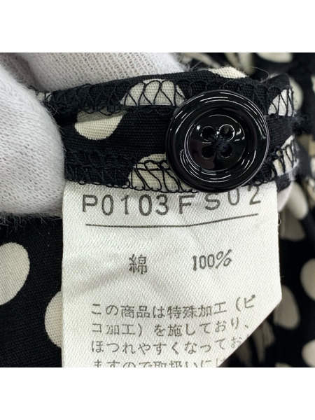 PINK HOUSE ロングスカート ドット プリーツスカート