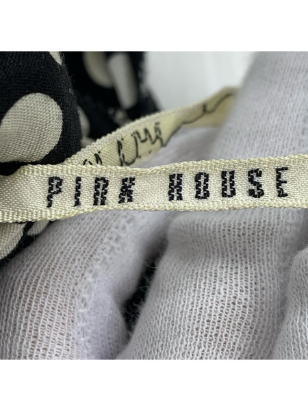 PINK HOUSE ロングスカート ドット プリーツスカート