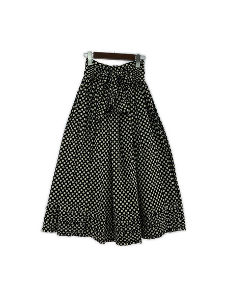 PINK HOUSE ロングスカート ドット プリーツスカート