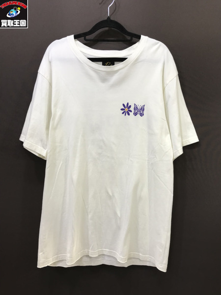 Needles×PURPLE THINGS Tee M /白/ホワイト/ニードルズ×パープル