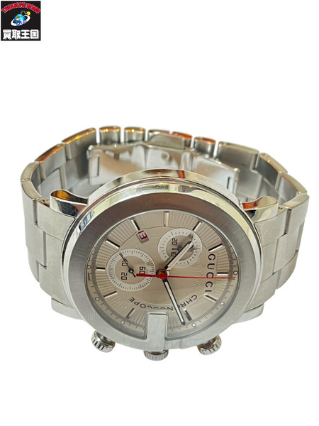 GUCCI グッチ Gクロノ YA101339 (101M) 電池交換済 メンズ QZ クオーツ クロノグラフ 
