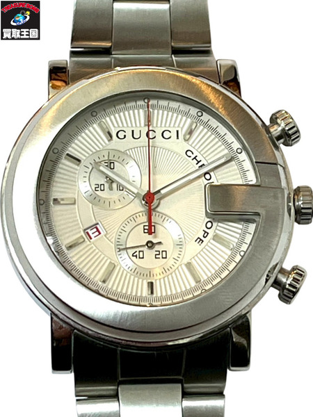 GUCCI グッチ Gクロノ YA101339 (101M) 電池交換済 メンズ QZ クオーツ クロノグラフ 