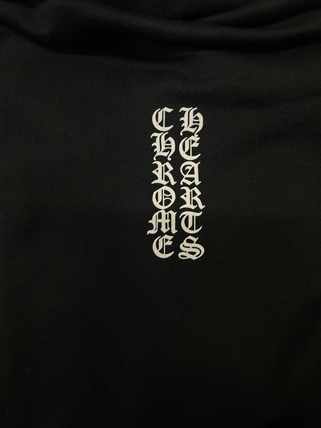 CHROME HEARTS SWTSHRT HD ZIP バーティカル アームロゴジップパーカー XXL 黒