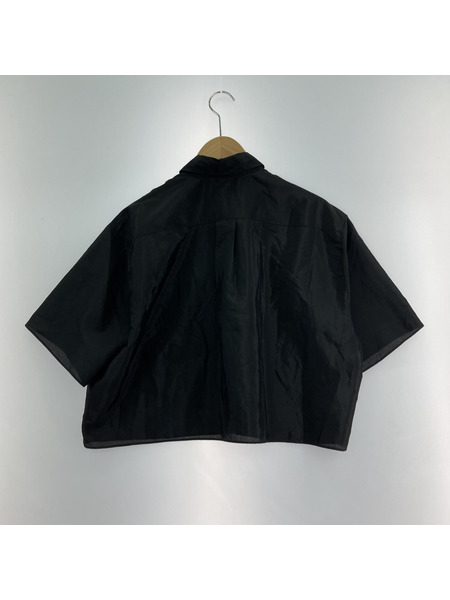TODAYFUL/24SSサテンショートシャツ/BLK[値下]