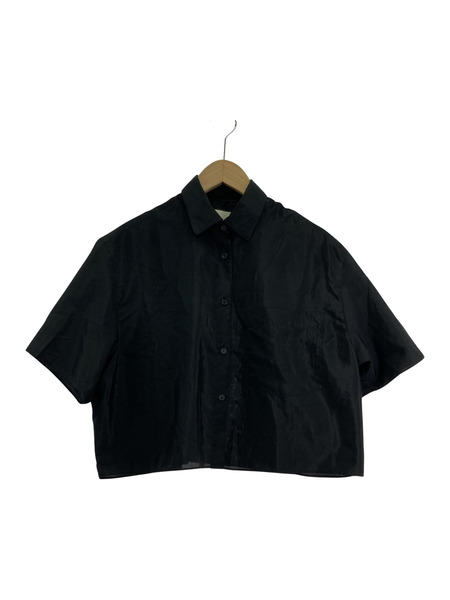TODAYFUL/24SSサテンショートシャツ/BLK[値下]