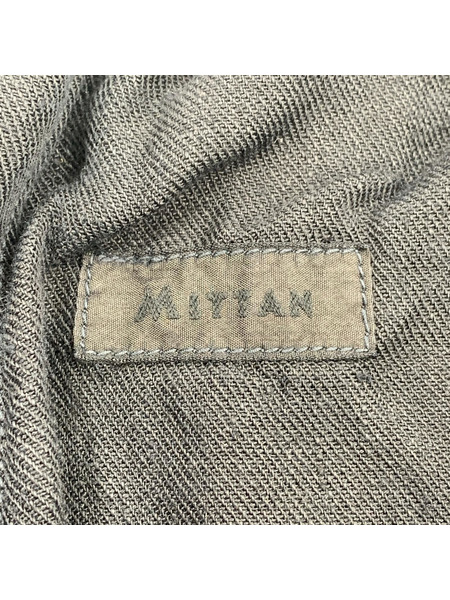パンツ MITTAN 絹綿麻ジャガードワイド 3 墨茶