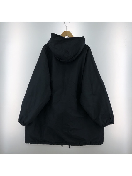 COMOLI 20AW COTTON SILK HOODED COAT 3 ネイビー