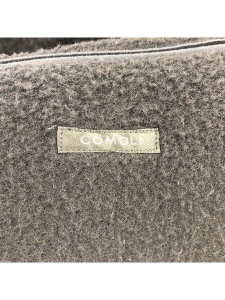 COMOLI 20AW COTTON SILK HOODED COAT 3 ネイビー