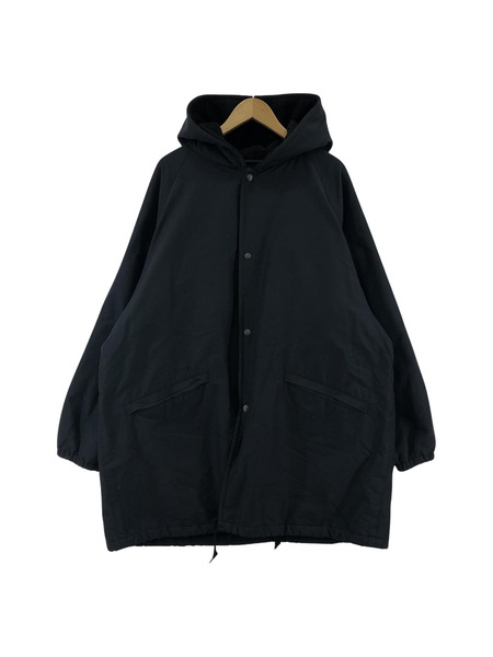 COMOLI 20AW COTTON SILK HOODED COAT 3 ネイビー