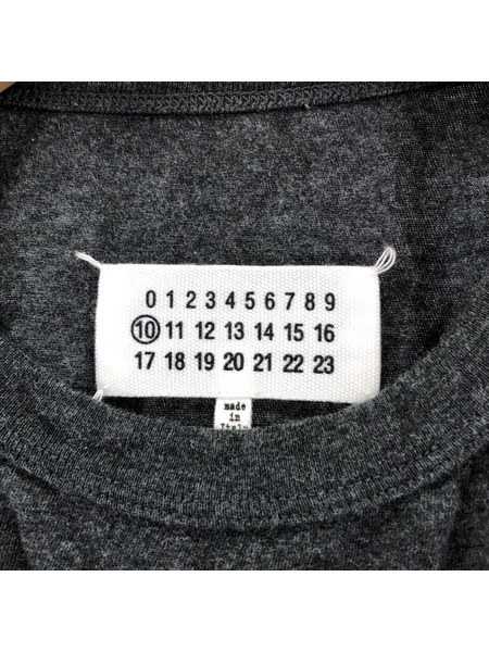 MAISON MARGIELA 反転ロゴ刺繍Tee 46 ブラック S50GC0659
