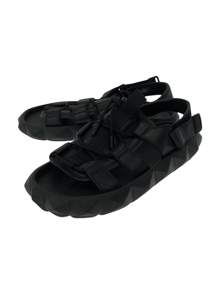 VALENTINO イタリア製 ROMAN STUD TURTLE RUBBER SLIDER SANDAL 42