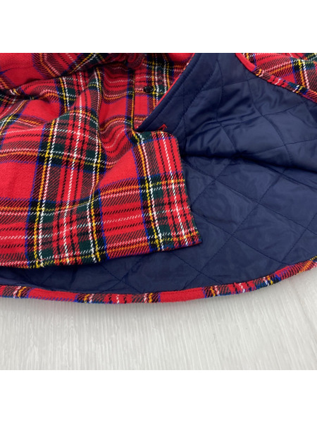 Supreme 23AW Tartan Flannel Hooded Shirt Red M