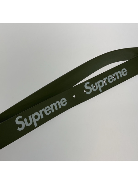 Supreme ソノ他 Repeat Leather Belt オリーブ S/M