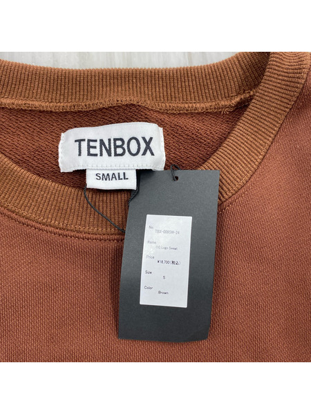 10匣 TENBOX OG Logo Sweat クルーネックスウェット ブラウン TBX-009SW-24
