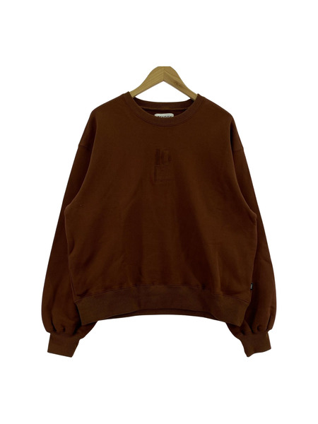 10匣 TENBOX OG Logo Sweat クルーネックスウェット ブラウン TBX-009SW-24