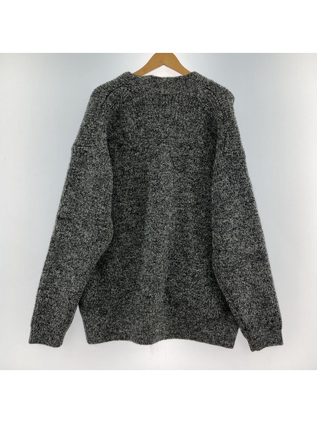 Ernie Palo 24AW SHETLAND WOOL RIB MIDDLE CARDIGAN 46 グレ-