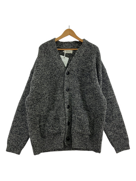 Ernie Palo 24AW SHETLAND WOOL RIB MIDDLE CARDIGAN 46 グレ-