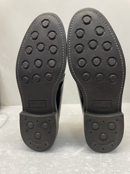 JOHN LOBB MORVAL ダブルモンクストラップ バッファローレザーシューズ 7 1/2 ブラック
