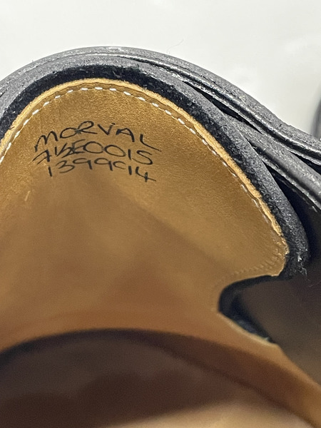 JOHN LOBB MORVAL ダブルモンクストラップ バッファローレザーシューズ 7 1/2 ブラック