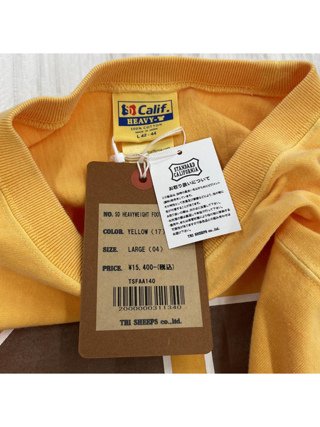 STANDARD CALIFORNIA 半袖Tシャツ・カットソー フットボールロゴ YLW L