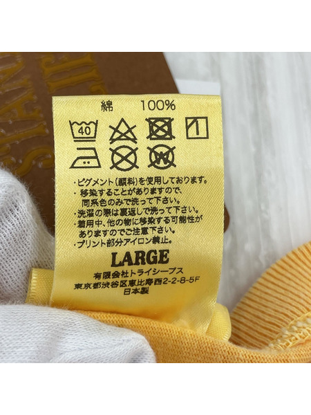 STANDARD CALIFORNIA 半袖Tシャツ・カットソー フットボールロゴ YLW L
