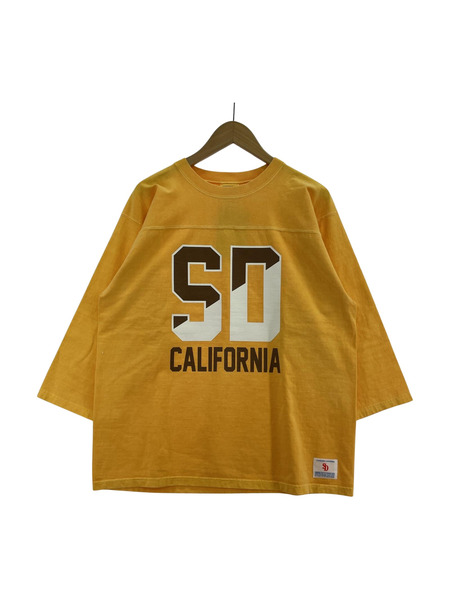 STANDARD CALIFORNIA 半袖Tシャツ・カットソー フットボールロゴ YLW L