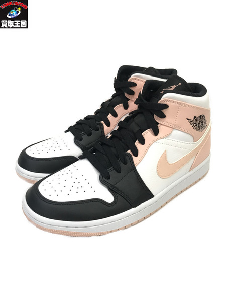 NIKE　AIRJORDAN1 MID (27.0)黒ピンク/ブラック/27ｃｍ/ナイキ/靴/スニーカー/シューズ