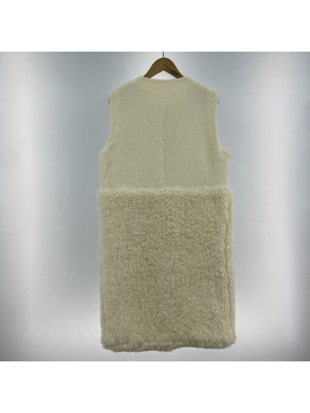 Gypsohila ジプソフィア Wool Mohair Teddy Vest（F)ホワイト