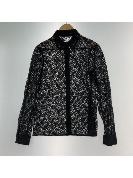 Sov.(DOUBLE  STANDARD  CLOTHING) 長袖シャツ リバーレースブラウス/BLK