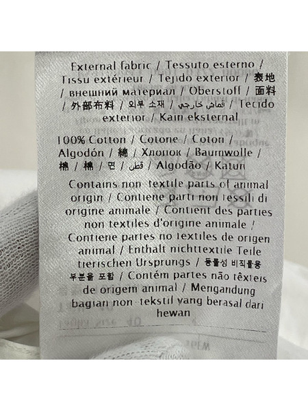 VALENTINO VLTNロゴ プリント ブロードシャツ 40 白 WV3ABA956EW