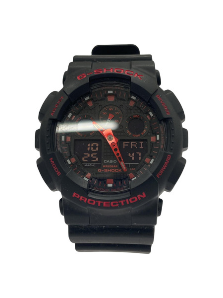 CASIO/G-SHOCK/デジアナ/BLK RED/腕時計/QZ/GA-100BNR｜商品番号 