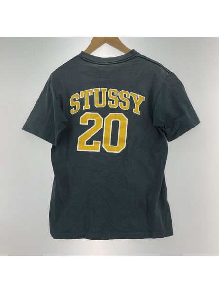 STUSSY SYロゴ ナンバリング Tシャツ 紺 S アメリカ製