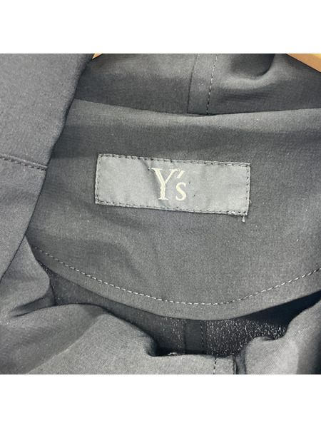 Y's 半袖ワンピース FRENCH SLEEVE HOODED DRESS BLK 1