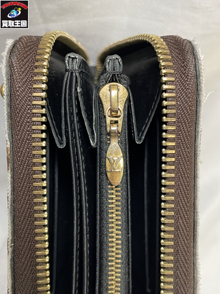 状態考慮 長財布 トランクタイム ラウンドジップウォレット