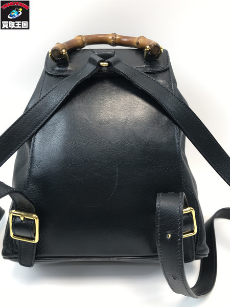 GUCCI グッチ 003.3444 バンブー リュック レザー ダークネイビー