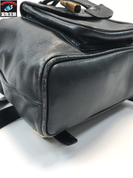 GUCCI グッチ 003.3444 バンブー リュック レザー ダークネイビー