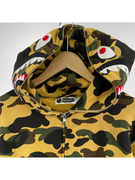 A BATHING APE パーカー(ジップアップ) WGM 1st CAMO SHARK (XL)