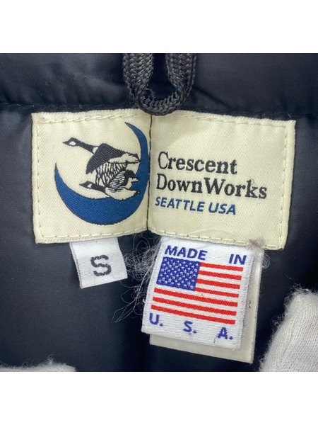 Crescent Down Works ダウンジャケット スクエアキルティングダウンジャケット (S) 黒