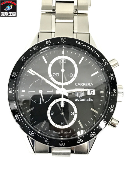 TAG HEUER タグホイヤー カレラ クロノグラフ デイト CV2010-3 ブラック シルバー 腕時計