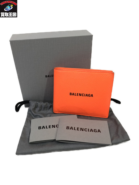 BALENCIAGA コンパクトウォレット　オレンジ/バレンシアガ