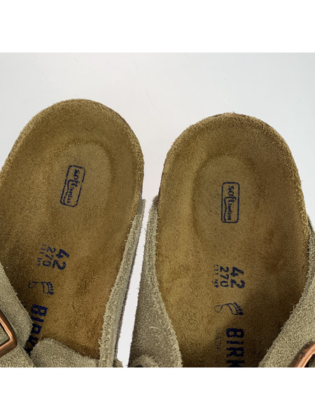 BIRKENSTOCK サンダル Boston / ボストン スエードレザー - トープ 42