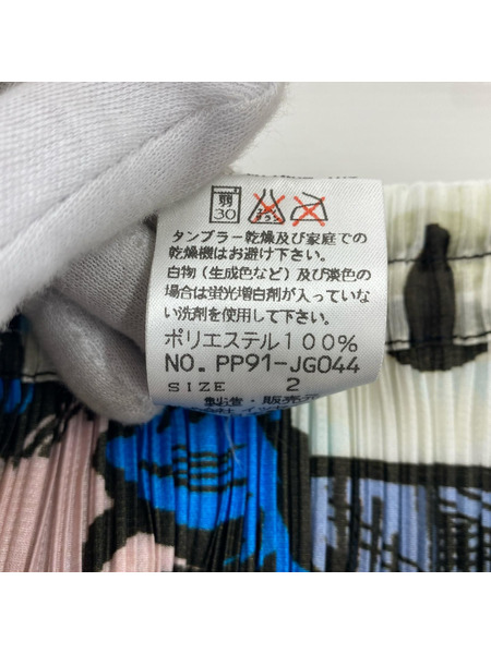 PLEATS PLEASE ロングスカート アメコミ柄 (2)