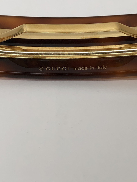 GUCCI グッチ クリスタル シングル ヘアバレッタ 513120 ブラウン[値下]