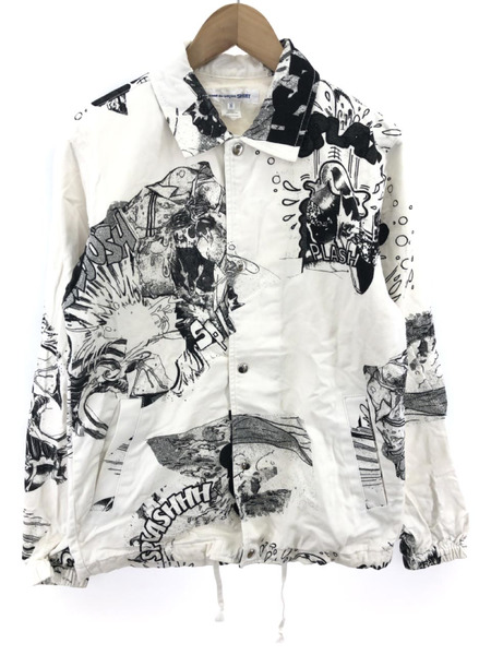 COMMEdesGARCONS SHIRT graphic print cotton jacket FI-J108(M)[値下]