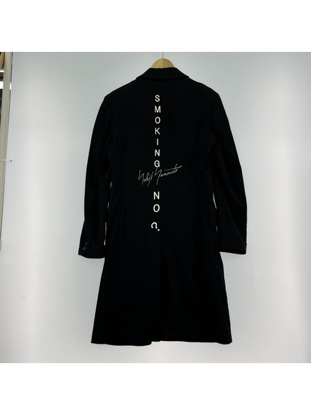 Yohji Yamamoto POUR HOMME 20AW ロングJKTプリントB 2 ブラック