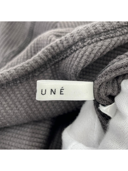 ノースリーブワンピース CADUNE サーマル ワンピース グレー