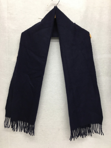 HERMES　ラグ衣料その他 カシミヤ マフラー ネイビー