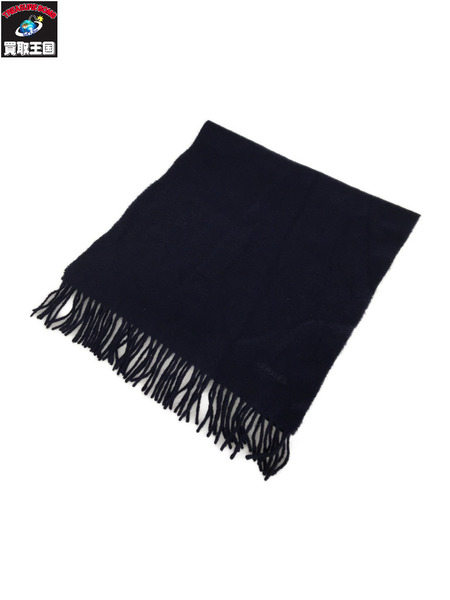 HERMES　ラグ衣料その他 カシミヤ マフラー ネイビー