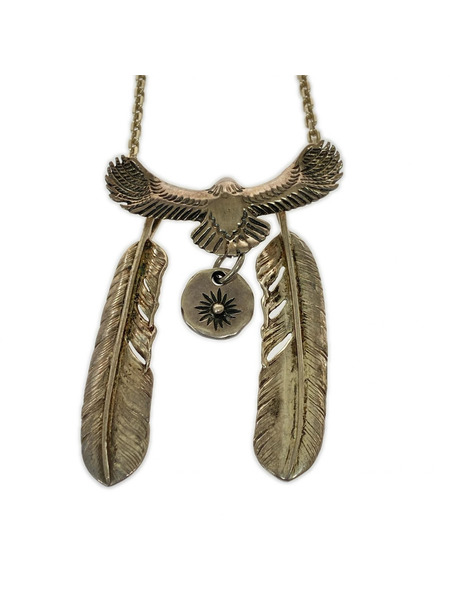 ネックレス イーグルトップ フェザー２連 メタル1