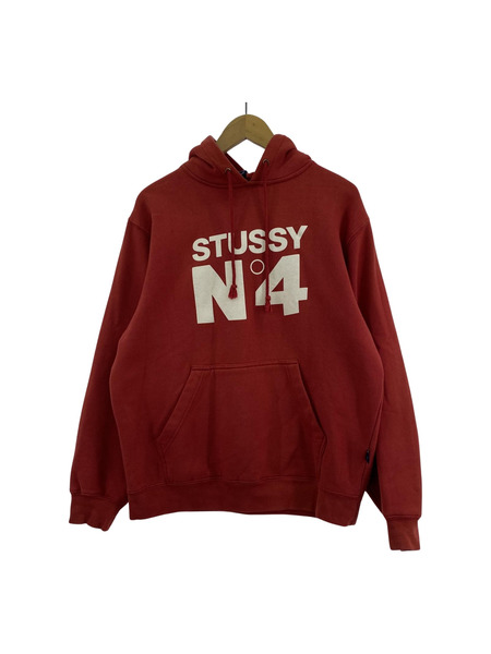 STUSSY 米国製 90s ロゴPOパーカー S